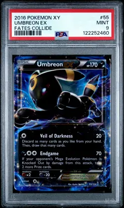Pokemon TCG Umbreon EX Fates CollidE PSA 9 GRADED MINT Eeveelution Slab - Image 1