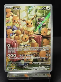 2024 Pokemon Twilight Masquerade Eevee 188/167 Illustration Rare NM - Image 1