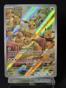 2024 Pokemon Twilight Masquerade Eevee 188/167 Illustration Rare NM - Image 2