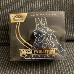 Pokemon TCG: Lucario Mega Evolution Elite Trainer Box ETB - Sealed w/ Protector - Image 1