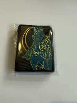 Pokemon Mega Lucario Mega Evolution ETB Card Sleeves Sealed - Image 1