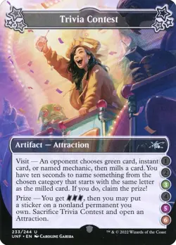 FOIL Trivia Contest Unfinity Magic MTG Artifact CARD 1x (233/244) - Image 1