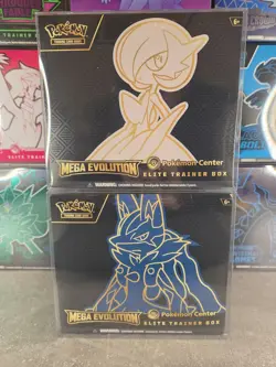 Pokemon Center Mega Evolution Gardevoir & Lucario ETB Set Sealed - Image 1