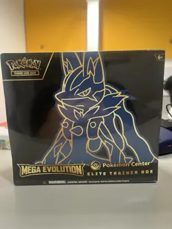 Pokemon TCG Mega Evolutions Lucario Pokemon Center ETB Elite Trainer Box Sealed - Image 1