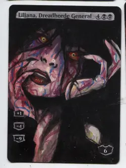 Liliana, Dreadhorde General MTG Altered art MAGIC Hand Painted Card Commander - Image 1