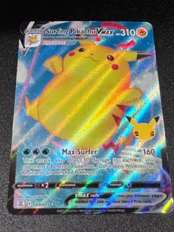 Surfing Pikachu VMAX 009/025 Celebrations Holo Pokemon - Image 1