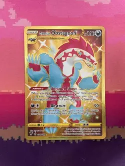 Pokemon Card Galarian Obstagoon 198/185 Secret Rare Vivid Voltage Near Mint - Image 1