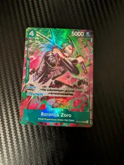 One Piece TCG OP-15/EB04 Roronoa Zoro OP13–037 Treasure Rare - Image 1