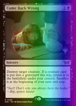 MTG Come Back Wrong (86p/198) Duskmourn House of Horror Promos LP FOIL - Image 1