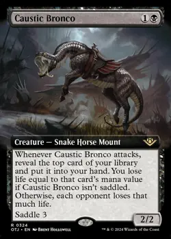MTG Magic the Gathering Caustic Bronco (324/441) Outlaws of Thunder Junction NM - Image 1