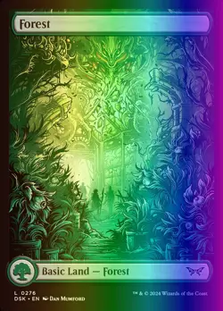 MTG Magic the Gathering Forest (276/499) Duskmourn House of Horror NM FOIL - Image 1