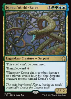 MTG Magic the Gathering Koma, World-Eater (121/789) Foundations NM - Image 1