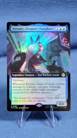 Kitsune, Dragon's Daughter - Foil - Extended Art MTG TMNT NM TMT - Image 1