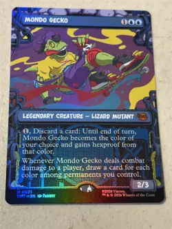 mtg showcase foil Mondo Gecko, TMNT, unplayed - Image 1