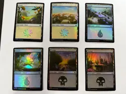 Bloomburrow Basic Lands Foil MTG Set of 10 - Image 1