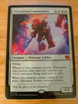 MTG Triceraton Commander (FOIL) 0025 Teenage Mutant Ninja Turtles M/NM - Image 1