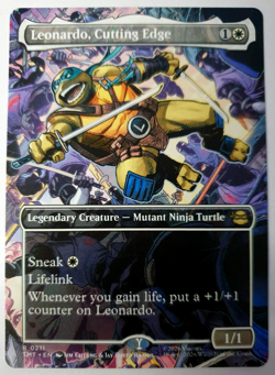 Leonardo, Cutting Edge - Borderless Rare - MTG TMNT - 0211 NM - Image 1