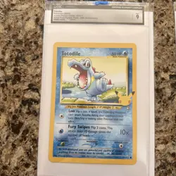 Pokemon TCG Totodile 2021 Jumbo Promo Card 81/111 25th Anniversary Mint 9 - Image 1