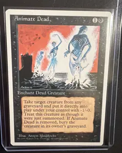 ANIMATE DEAD Fourth Ed uncommon Magic the Gathering LP - Image 1