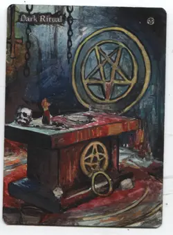 Dark Ritual MTG Altered art MAGIC Hand Painted Card Commander - Image 1