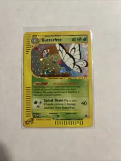 Pokemon TCG Butterfree Expedition Base Set Holo Card 5/165 Rare - Image 1