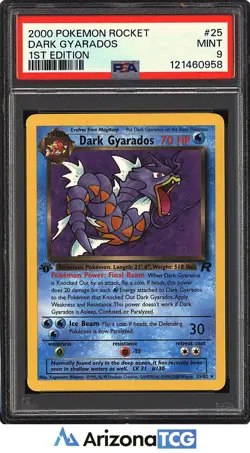 Pokemon 2000 Dark Gyarados 25/82 1st Edition Team Rocket PSA 9 - Image 1
