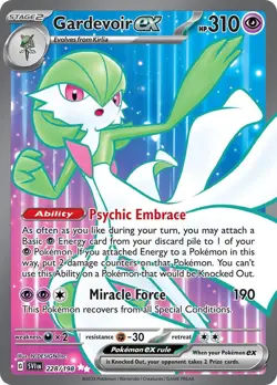 Gardevoir ex 228/198 Ultra Rare ex Scarlet & Violet Base Pokemon Cards - Image 1
