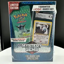 Pokemon Mystery Gems Box CGC Graded Card + Booster Pack Sealed Limited - Image 1
