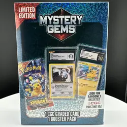 Pokemon Mystery Gems Box CGC Graded Card + Booster Pack Sealed Limited - Image 2