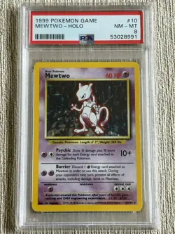 Pokemon TCG Mewtwo Base Set PSA 8! - Image 1