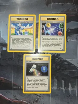 Neo Destiny 3-Card Lot Pokemon Personality Test, Energy Stadium, Heal Powder - Image 1