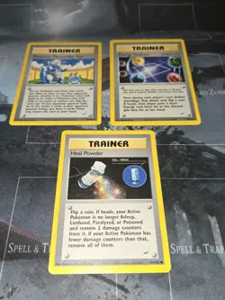 Neo Destiny 3-Card Lot Pokemon Personality Test, Energy Stadium, Heal Powder - Image 2