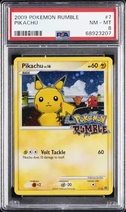 2009 POKEMON RUMBLE #7 PIKACHU PSA 8 - Image 1