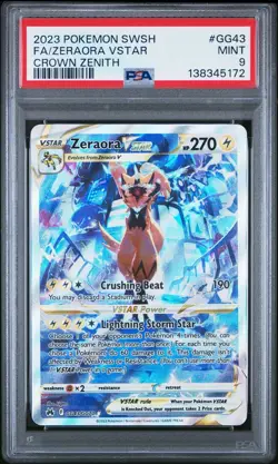 Pokemon Zeraora VSTAR GG43/GG70 Crown Zenith: Galarian Gallery PSA 9 - Image 1