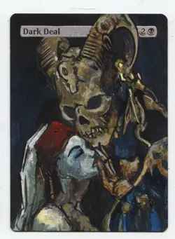 Dark Deal MTG Altered art MAGIC Hand Painted Card Commander - Image 1