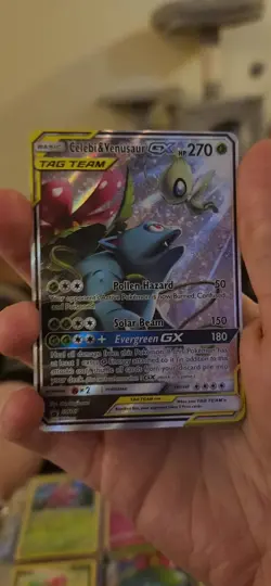 2019 POKEMON SM BLACK STAR PROMO #SM167 FULL ART/CELEBI & VENUSAUR GX - Image 2