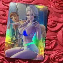 Elsa & ANNA FROZEN OOTD Teaser ACG Anime Goddess WAIFU HOLO Card 2 - Image 1