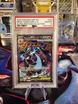 Pokemon 2025 Mega Charizard X ex 023 Ultra-Premium Collection PSA 10 - Image 1