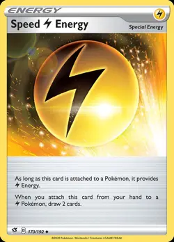 Pokemon Speed Lightning Energy (173/236) Rebel Clash LP REVERSE HOLO - Image 1