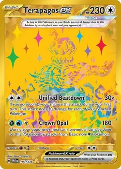 Pokemon Terapagos ex (180/347) Prismatic Evolutions LP HOLO - Image 1