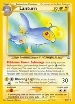 Pokemon Lanturn (32/66) Neo Revelation NM - Image 1