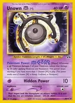 Pokemon Unown M (49/75) Neo Discovery NM - Image 1