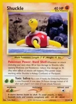 Pokemon Shuckle (51/66) Neo Revelation NM - Image 1