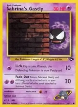 Pokemon Sabrina's Gastly (96/133) Gym Challenge NM - Image 1