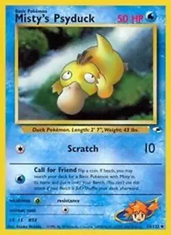 Pokemon Misty's Psyduck (54/147) Gym Heroes NM - Image 1