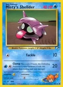 Pokemon Misty's Shellder (89/147) Gym Heroes NM - Image 1