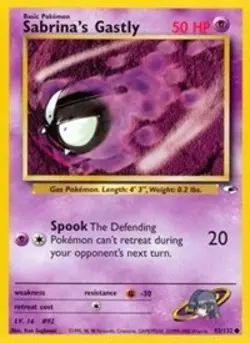 Pokemon Sabrina's Gastly (93/147) Gym Heroes NM - Image 1