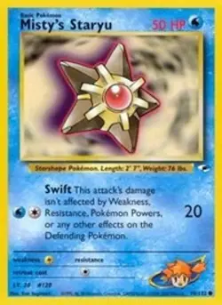 Pokemon Misty's Staryu (90/147) Gym Heroes NM - Image 1