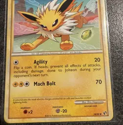 Pokemon TCG Jolteon 28/90 HGSS Undaunted Non Holo Uncommon NM - Image 2