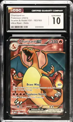 Pokemon 151 Charizard EX Scarlet & Violet CGC GEM MINT 10 - Image 3